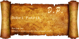 Dobri Patrik névjegykártya