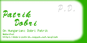 patrik dobri business card